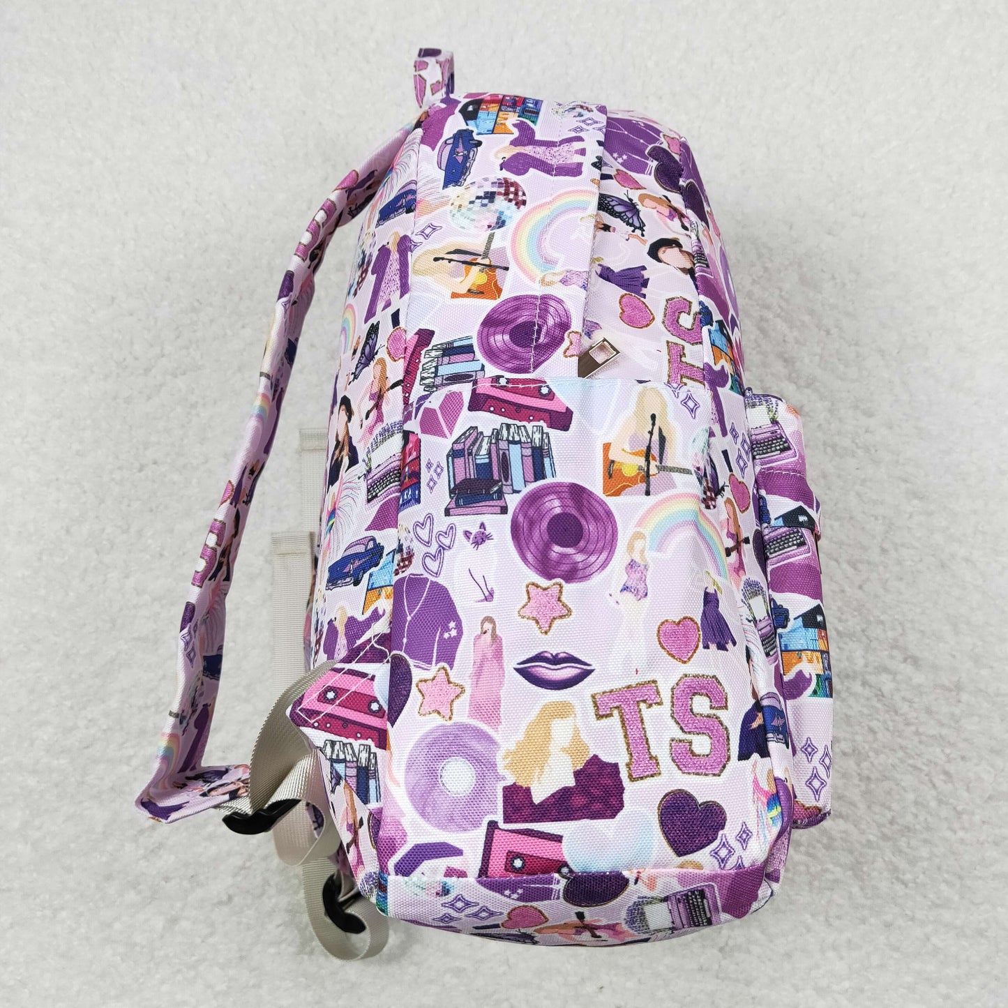 USA-Shop BA0172 Purple Singer Swiftie Print Girls Vocal Concert Backpack