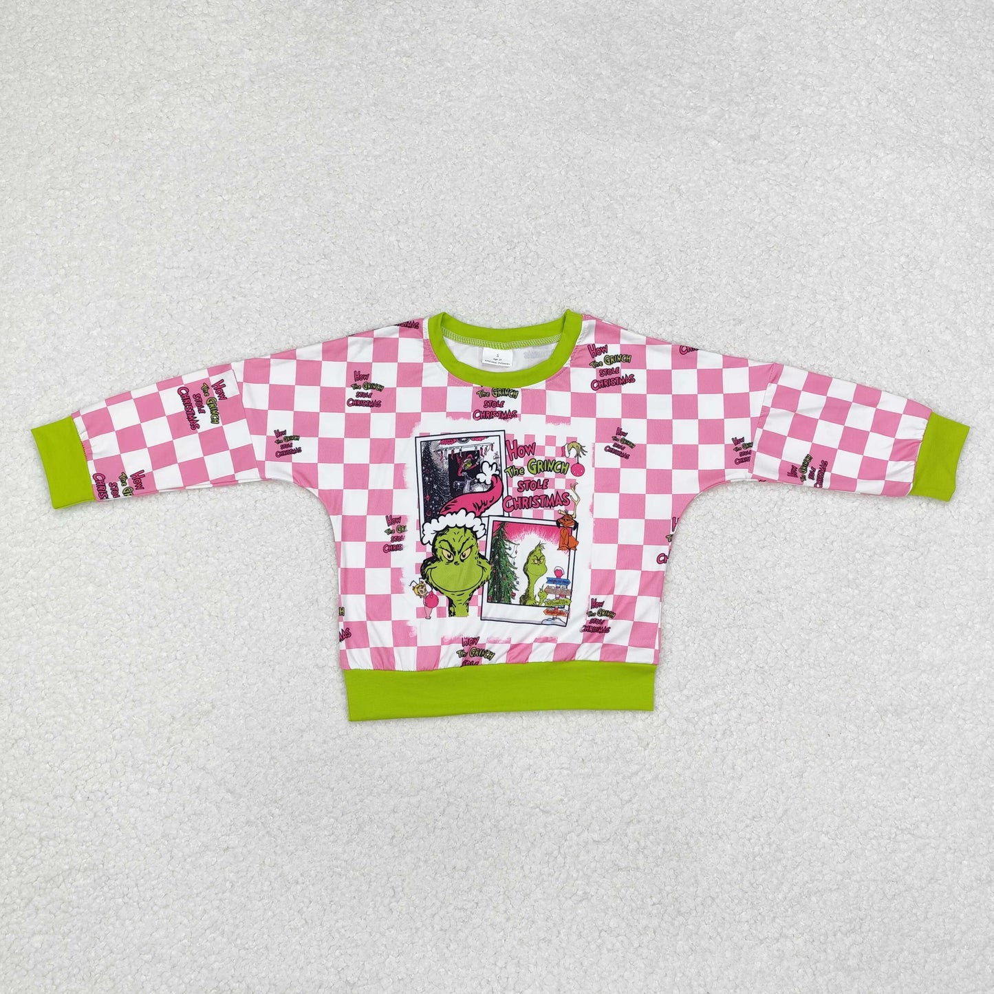 Green Frog Pink Plaid Print Sisters Christmas Matching ClotheS