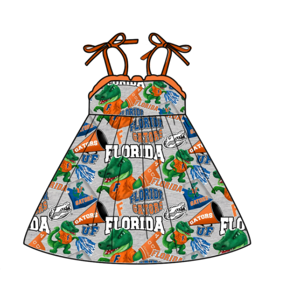(Custom Design Preorder MOQ 5 Each Design) Team's Florida Print Kids Summer Matching Clothes Sibling Wear