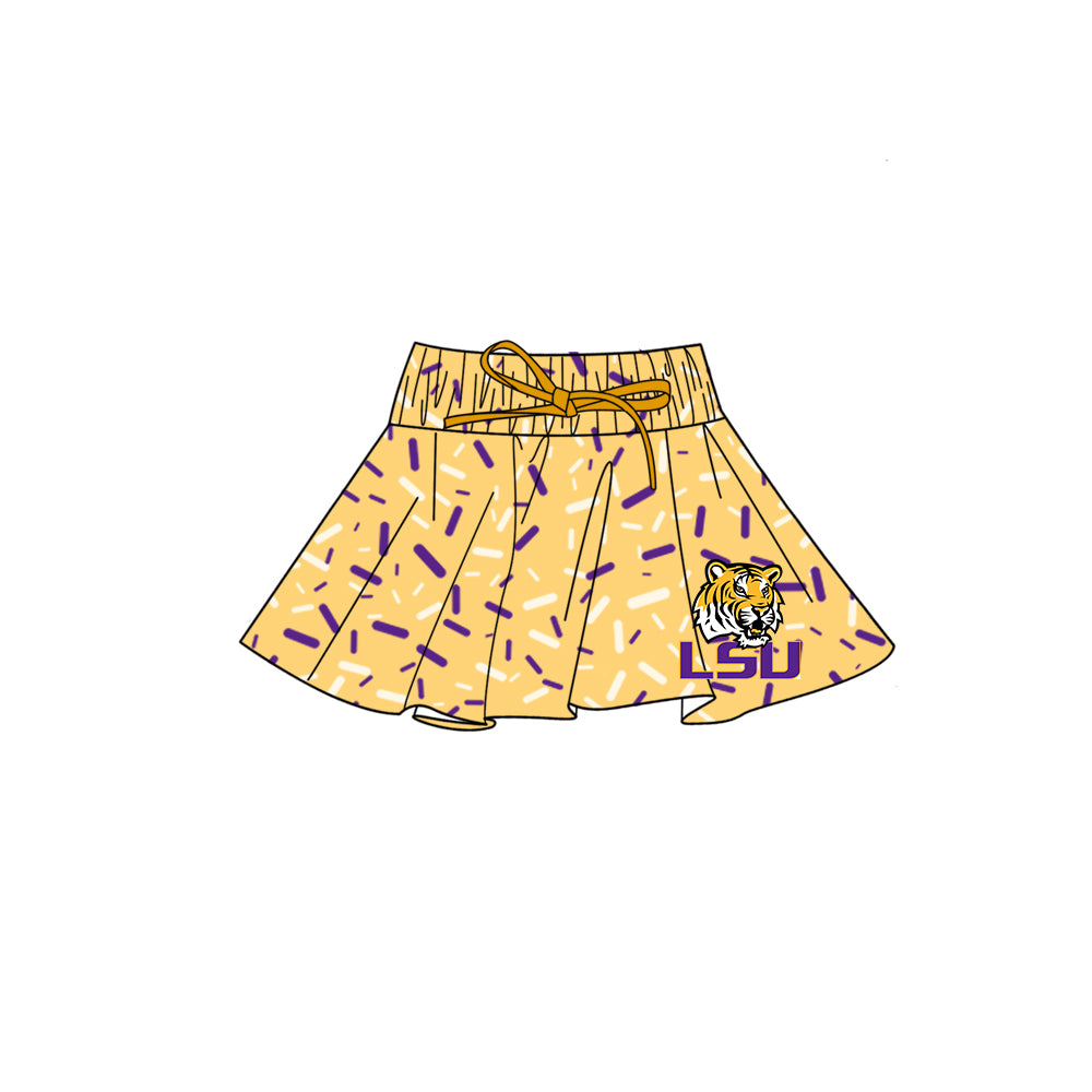 (Custom Design Preorder MOQ 5 Each Item)Team's LSU Sprinkles Print Family Matching Clothes