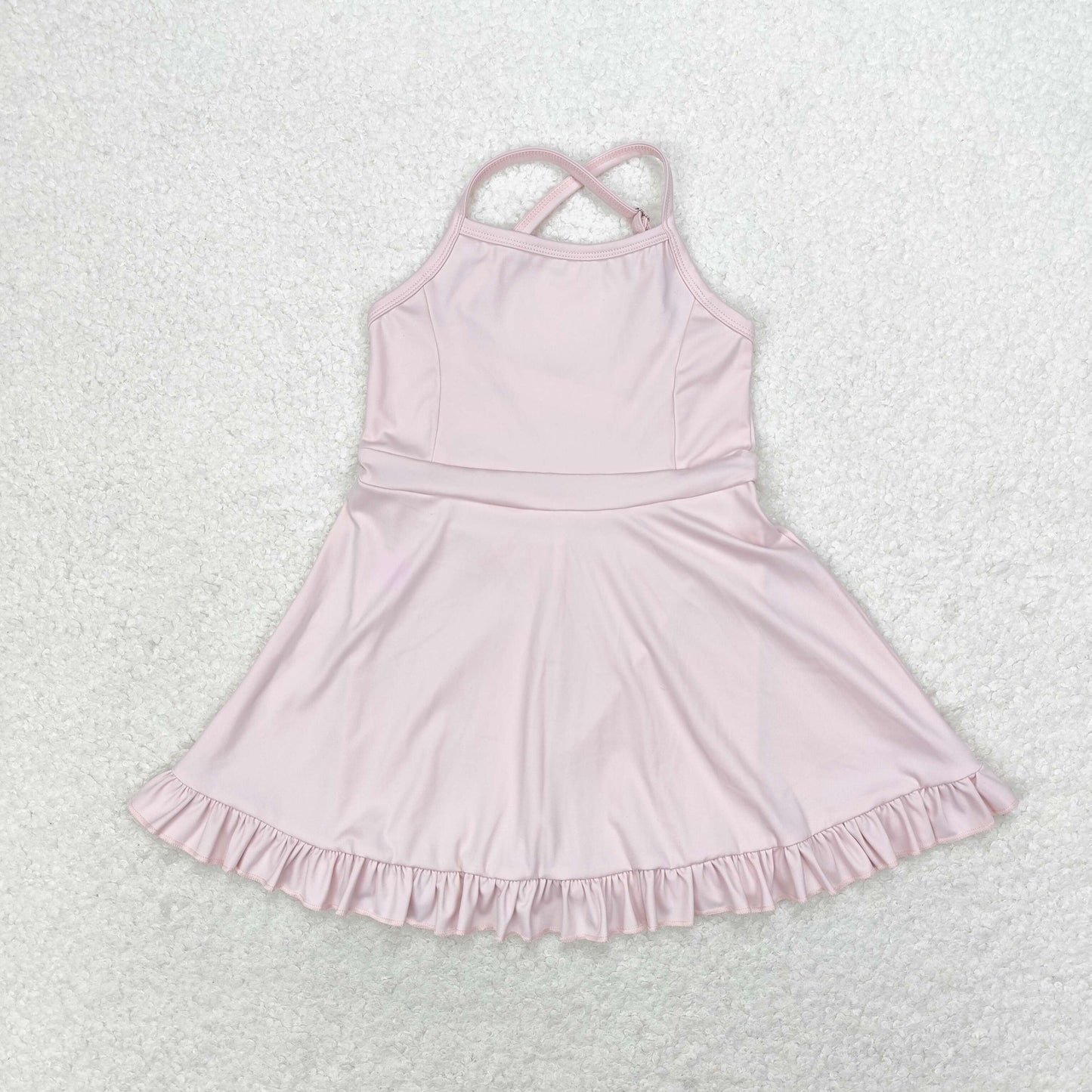 7 Colors Girls Knee Length Shorts 1 Pieces Yoga Dress