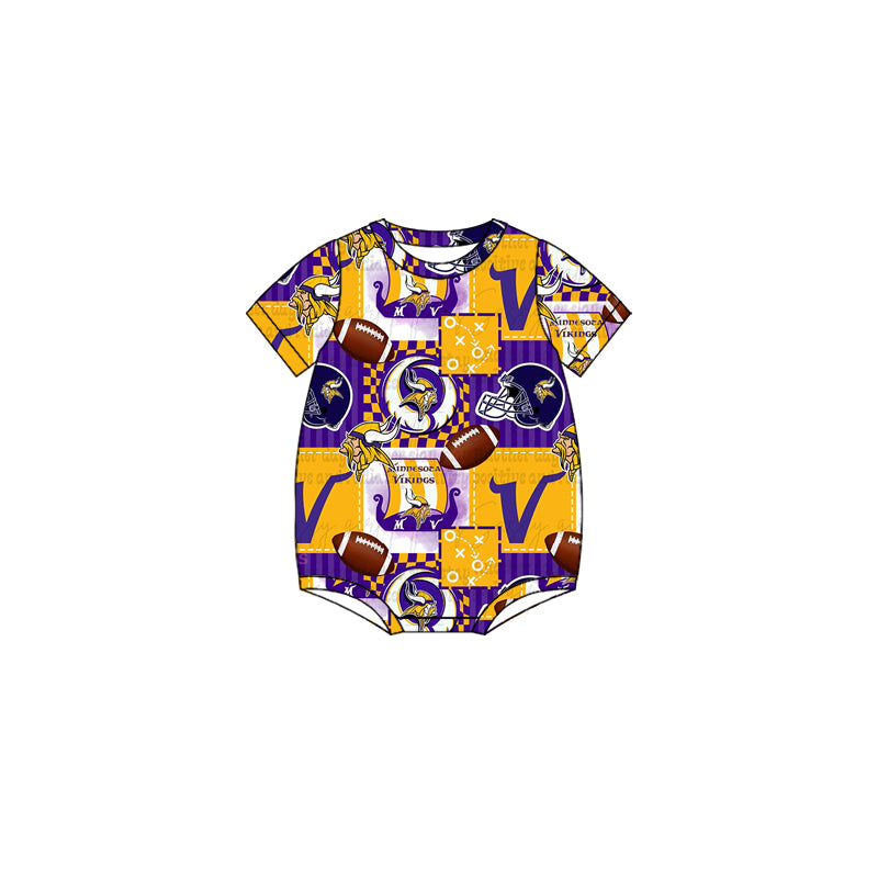 (Custom Design Preorder MOQ 20 Each Item)Team's Vikings Print Family Bamboo Matching Clothes