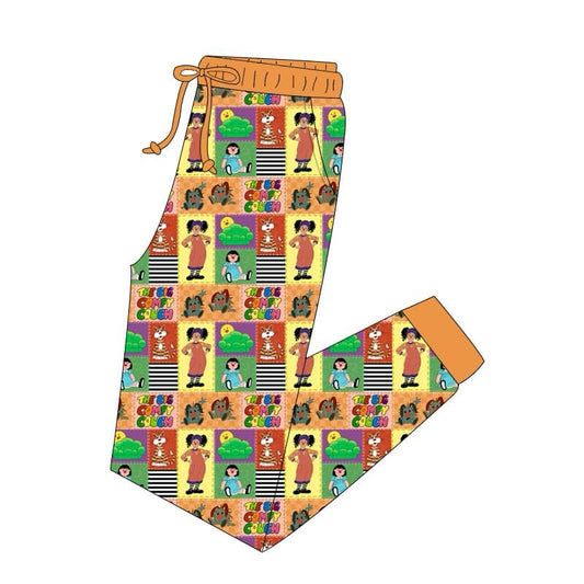 (Custom Design Preorder MOQ 20)  Adult Cartoon Animals Print Woman Pajamas Bamboo Pants