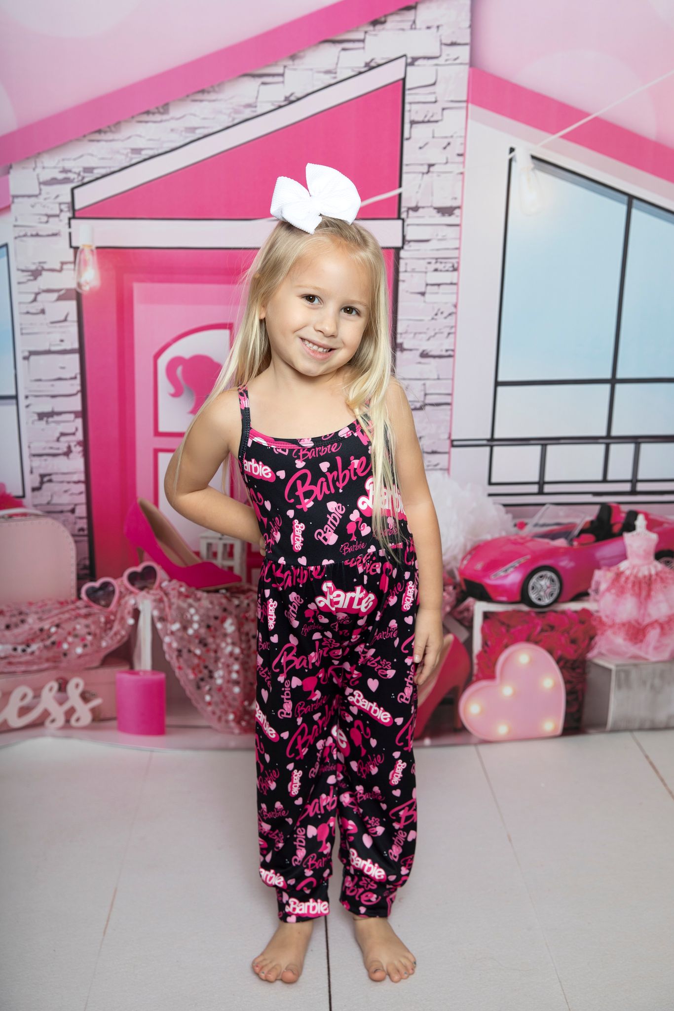 GLP0685 Hot pink BA design girls fall jumpsuit