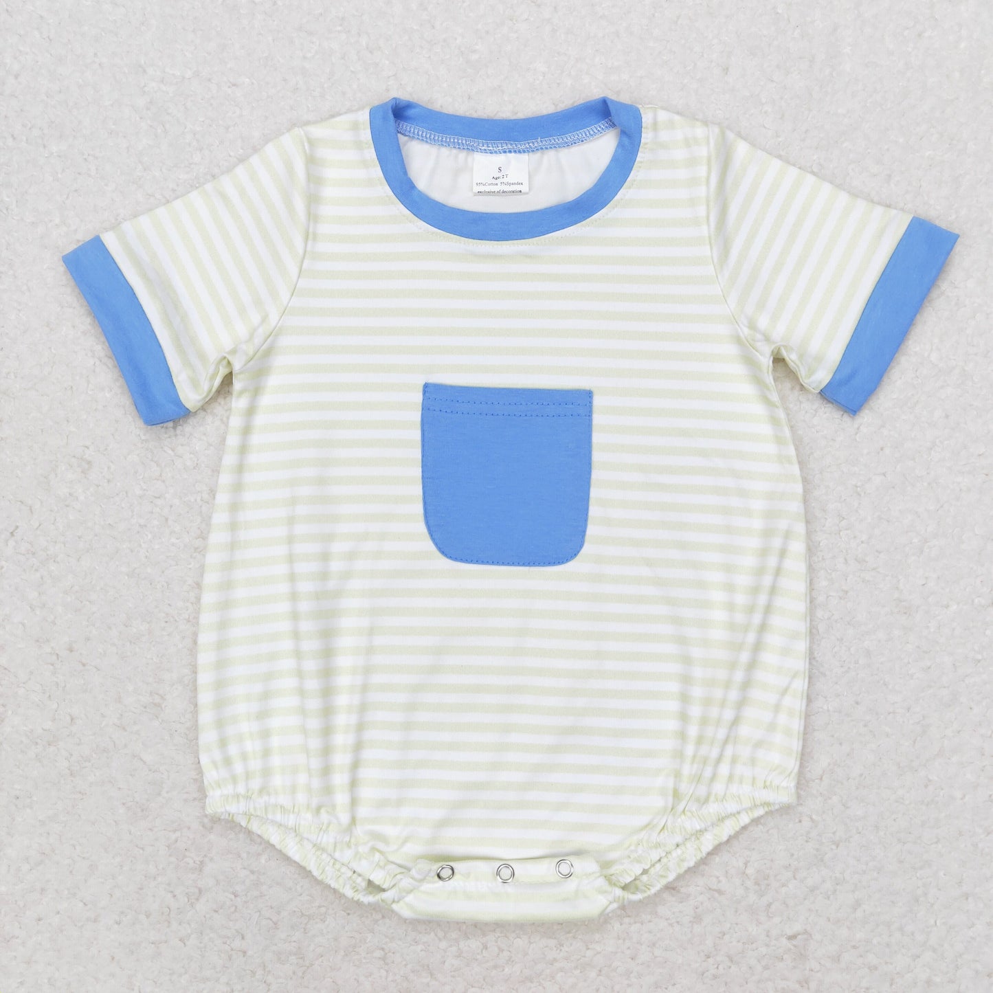 Stripes Print Blue Pocket Brothers Summer Matching Clothes