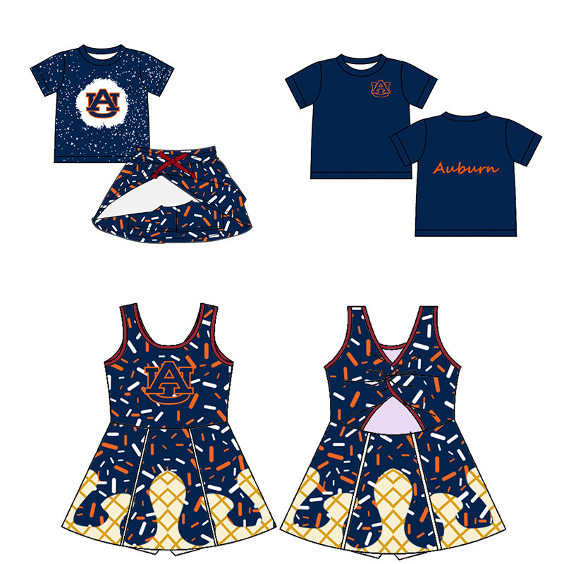 (Custom Design Preorder MOQ 5 Each Item)Team's Auburn Print Family Matching Clothes