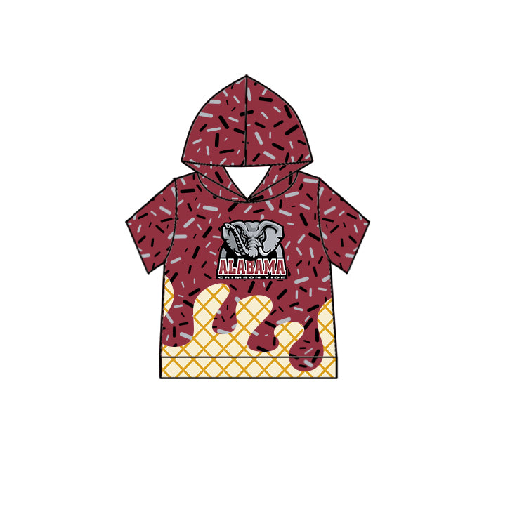 (Custom Design Preorder MOQ 5 Each Item)Team's Alabama Sprinkles Print Sibling Matching Clothes