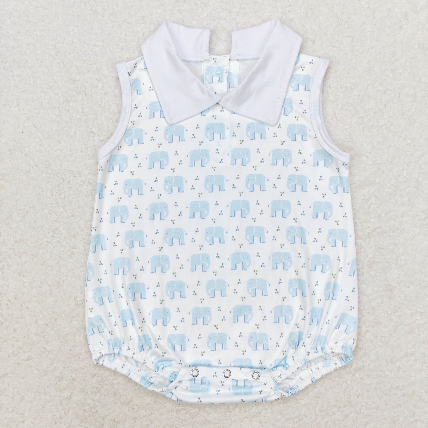 Elephant Print Sibling Summer Romper