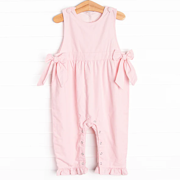 (Custom Design Preorder MOQ 5) Pink Color Baby Girls Summer Romper