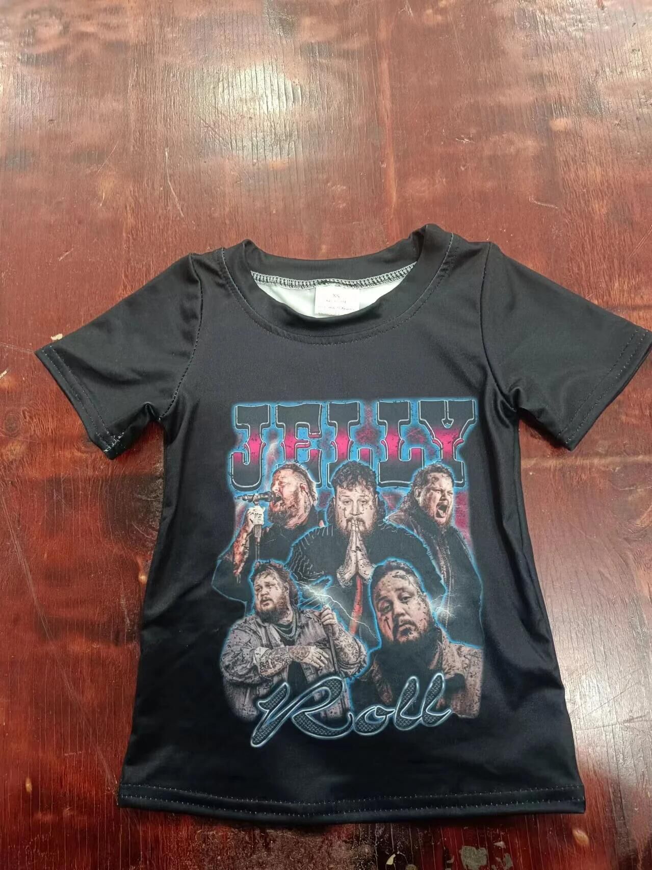 (Custom Design Preorder MOQ 5) Singer Roll Print Kids Tee Shirts Top