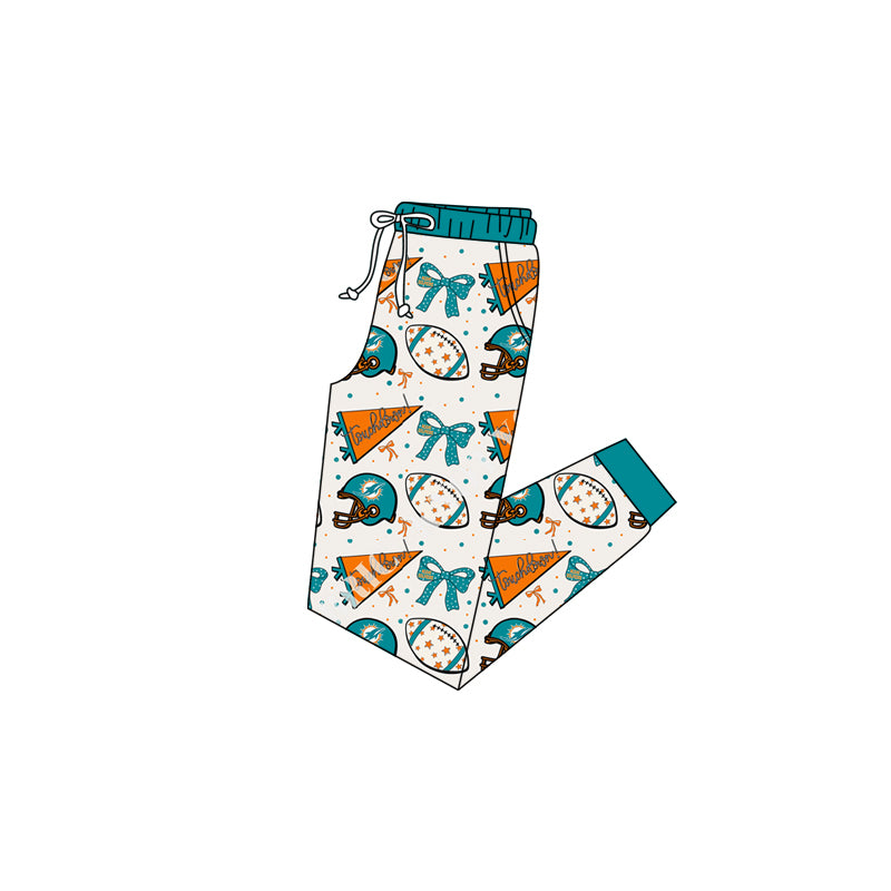 (Custom Design Preorder MOQ 20 Each Item)Team's Dolphins Print Family Bamboo Matching Clothes
