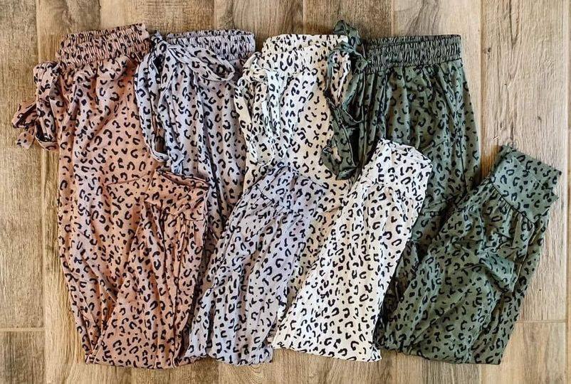 (Custom Design Preorder MOQ 5) Grey Leopard Print Girls Pants