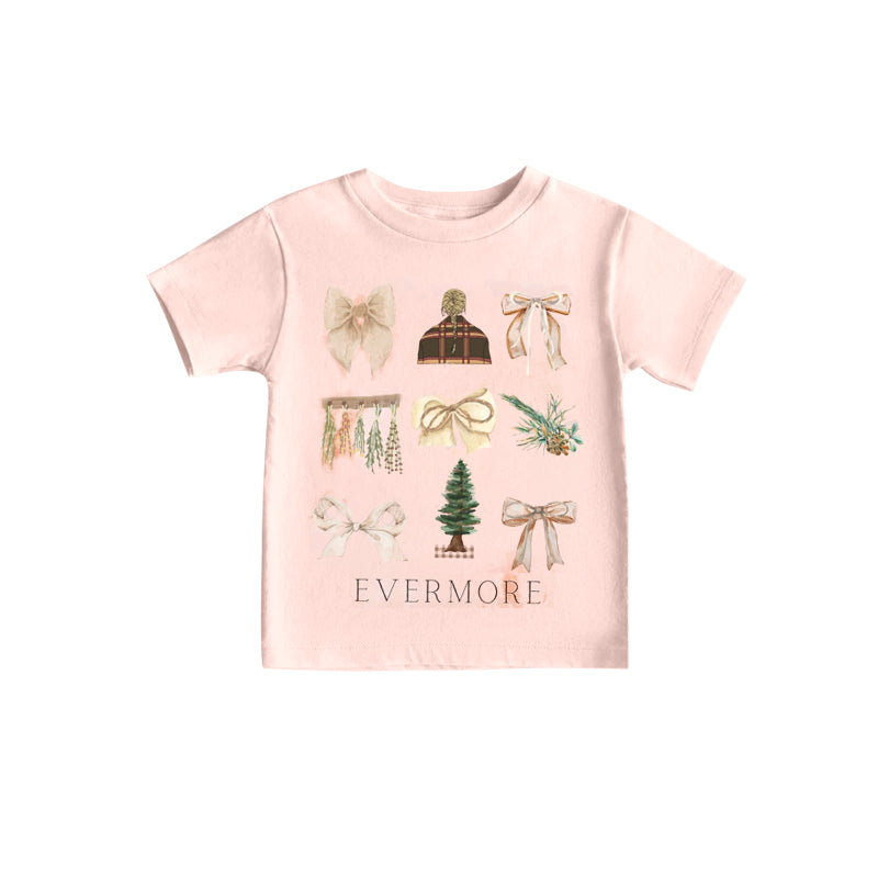 (Custom Design Preorder MOQ 5) Singer Swiftie Evermore Girls Summer Tee Shirts Top