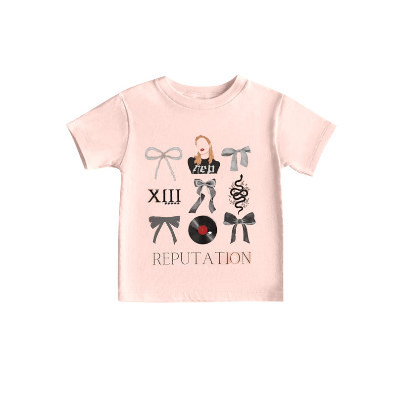 (Custom Design Preorder MOQ 5) Singer Swiftie Reputation Girls Summer Tee Shirts Top