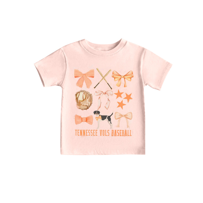 (Custom Design Preorder MOQ 5) Team's Vols Girls Summer Tee Shirts Top