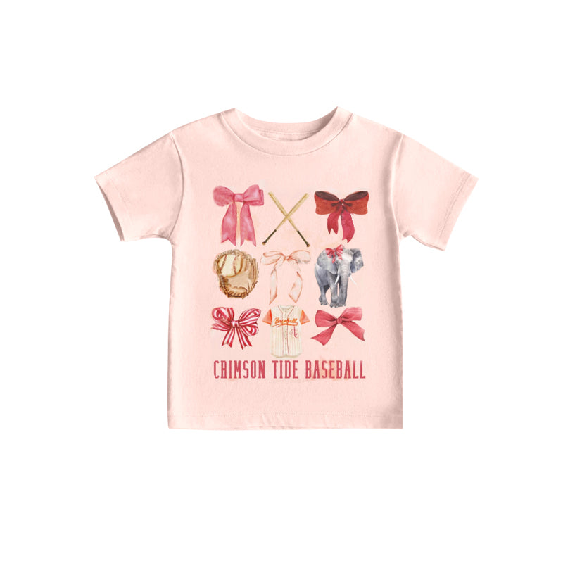 (Custom Design Preorder MOQ 5) Team's Caimson Girls Summer Tee Shirts Top