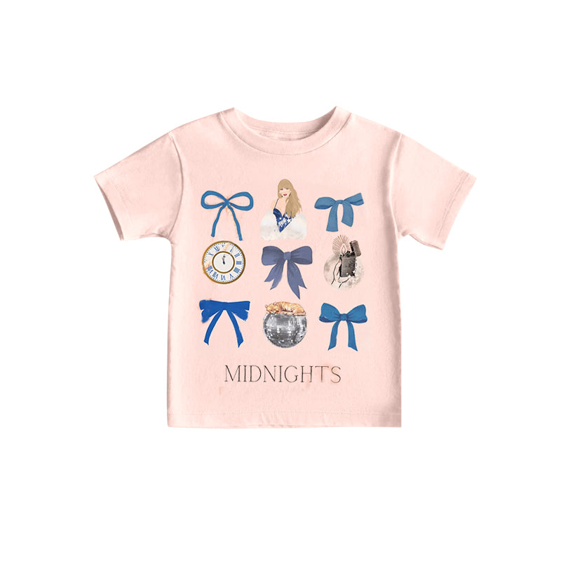 (Custom Design Preorder MOQ 5) Singer Swiftie Midnights Girls Summer Tee Shirts Top