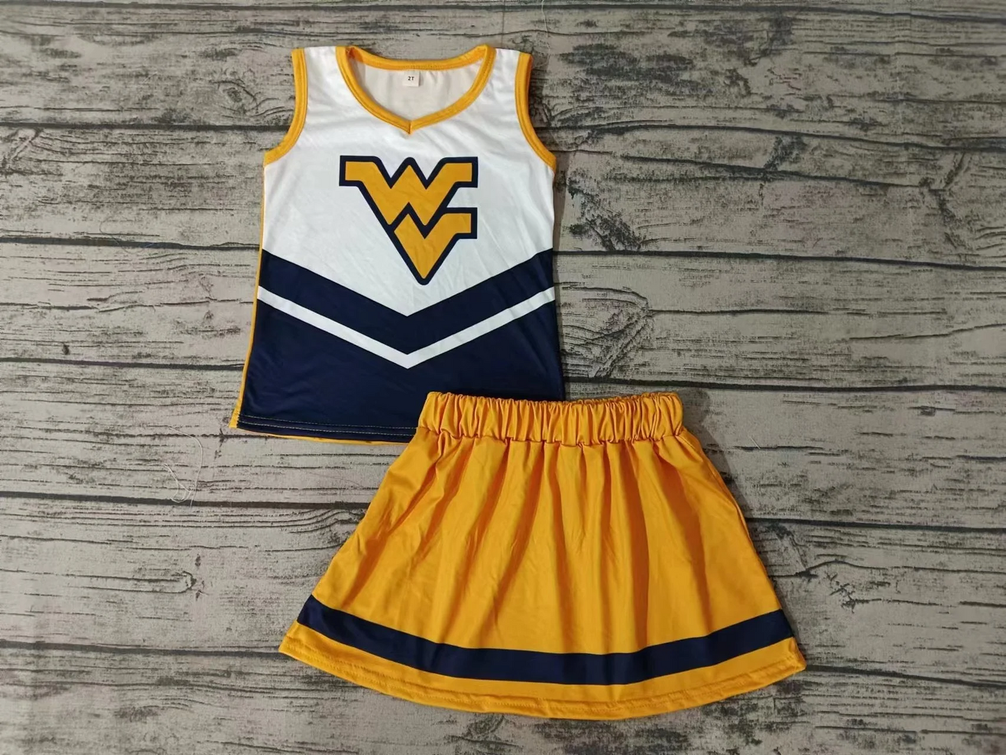 (Custom Design Preorder MOQ 5) Team's WV Print Girls Summer Skirts Clothes Set