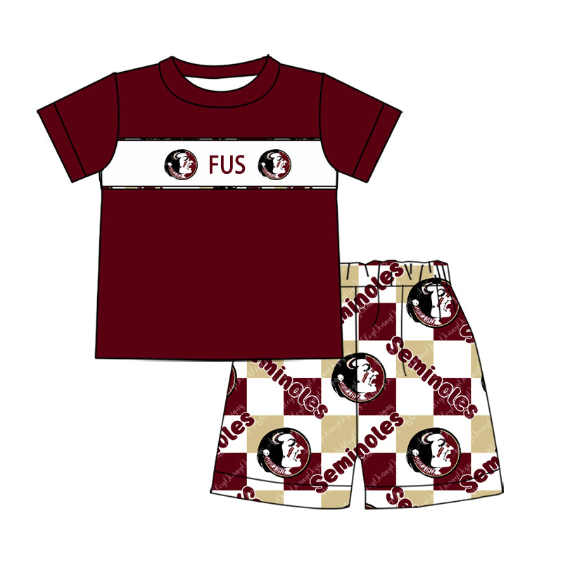 1.9(Custom Design Preorder MOQ 5 Each Design) Team's FUS Print Kids Summer Matching Clothes Sibling Wear