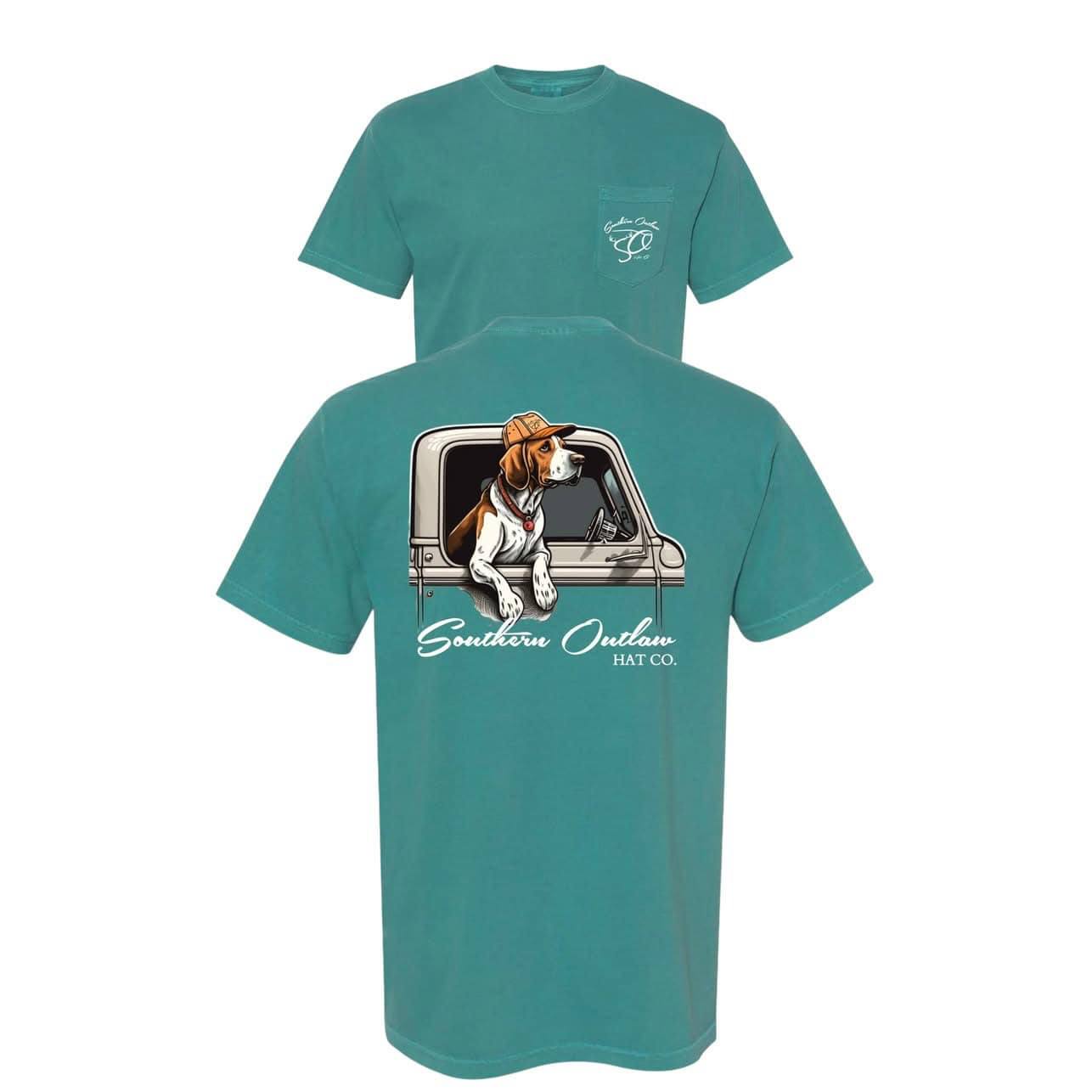 (Custom Design Preorder MOQ 5) Dog Print Pocket Hunting Kids Short Tee Shirts Top