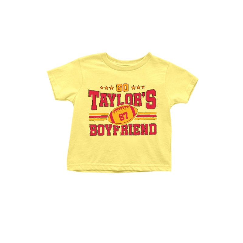 (Custom Design Preorder MOQ 5) Yellow Boyfriend Singer Print Girls Summer Tee Shirts Top