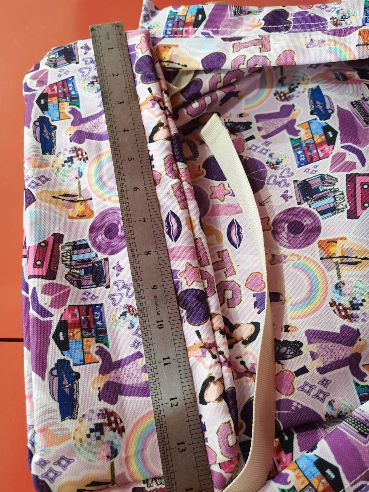 USA-Shop BA0172 Purple Singer Swiftie Print Girls Vocal Concert Backpack