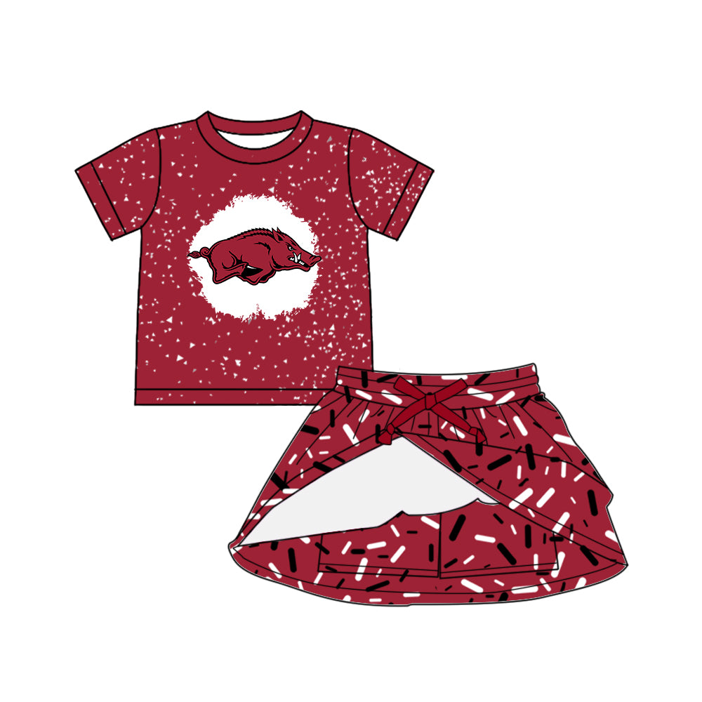 (Custom Design Preorder MOQ 5 Each Item)Team's Arkansas Print Family Matching Clothes