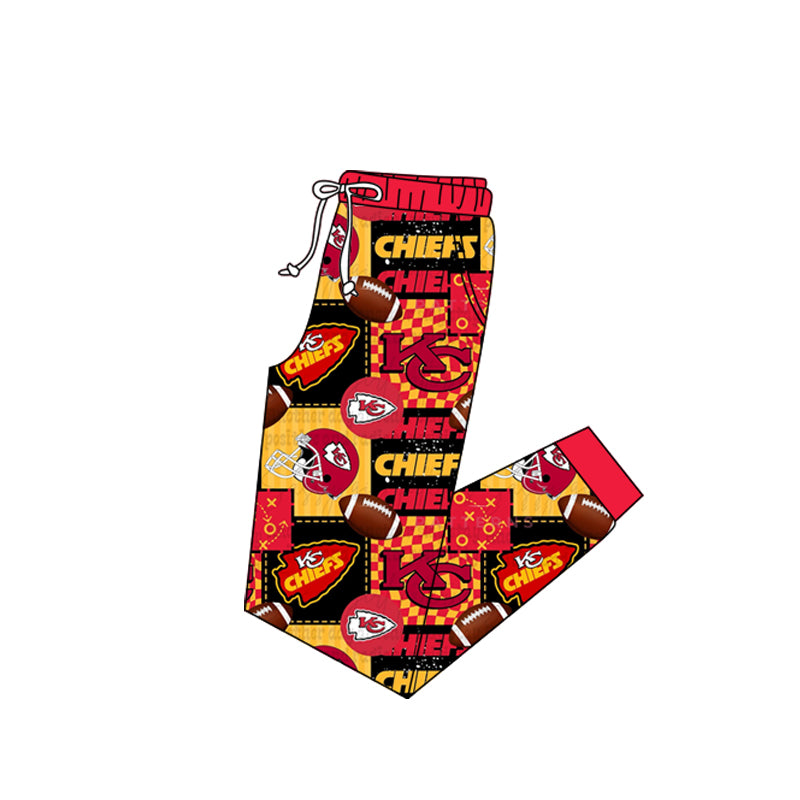 (Custom Design Preorder MOQ 20 Each Item)Team's Chiefs Print Family Bamboo Matching Clothes