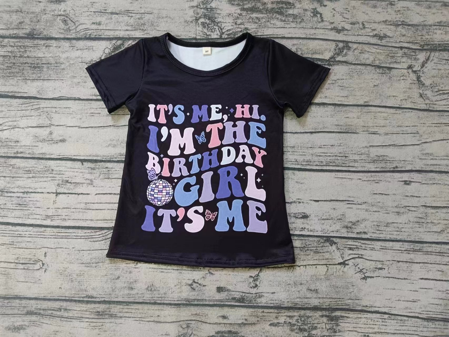 (Custom Design Preorder MOQ 5) I's Me Singer Swiftie Print Girls Tee Shirts Top