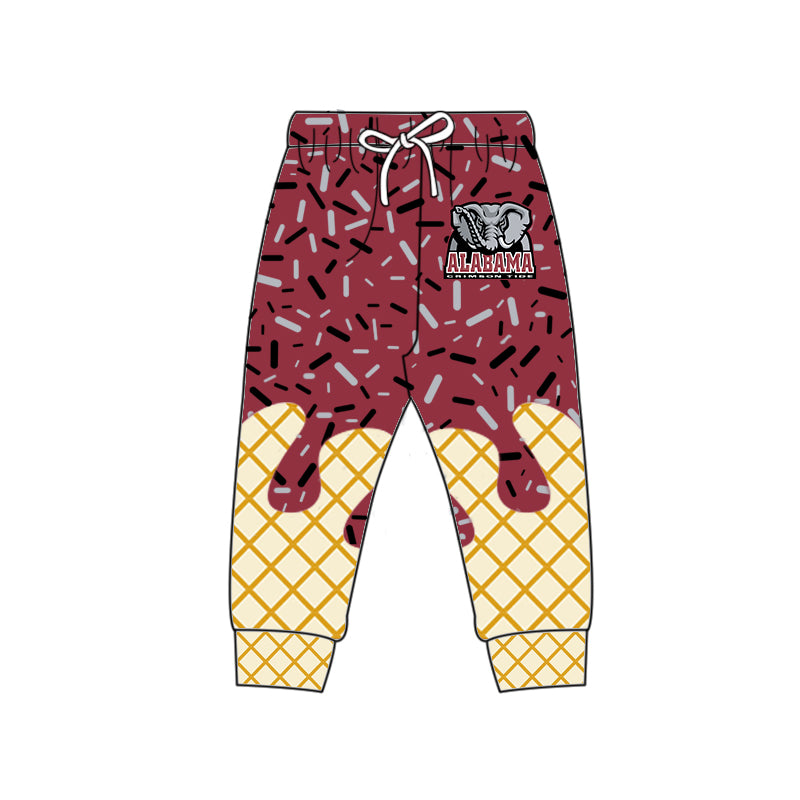 (Custom Design Preorder MOQ 5 Each Item)Team's Alabama Sprinkles Print Sibling Matching Clothes