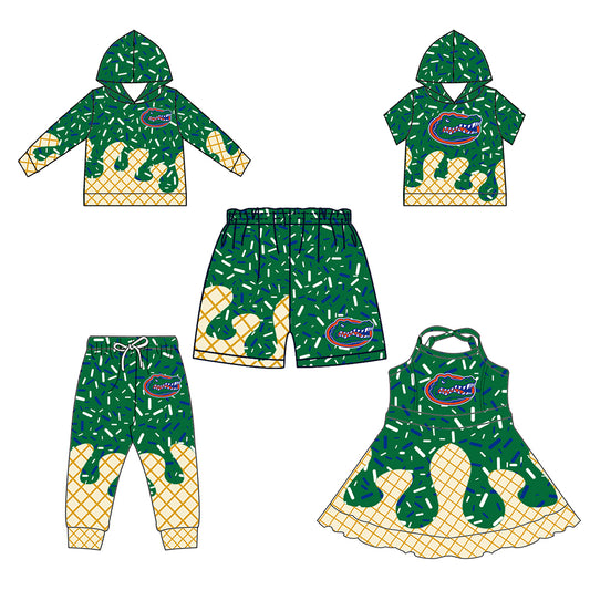 (Custom Design Preorder MOQ 5 Each Item)Team's Florida Sprinkles Print Sibling Matching Clothes