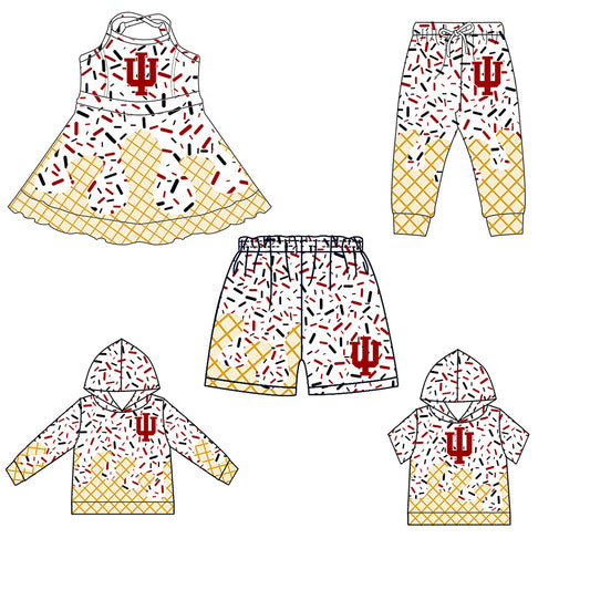 (Custom Design Preorder MOQ 5 Each Item)Team's UI Sprinkles Print Sibling Matching Clothes