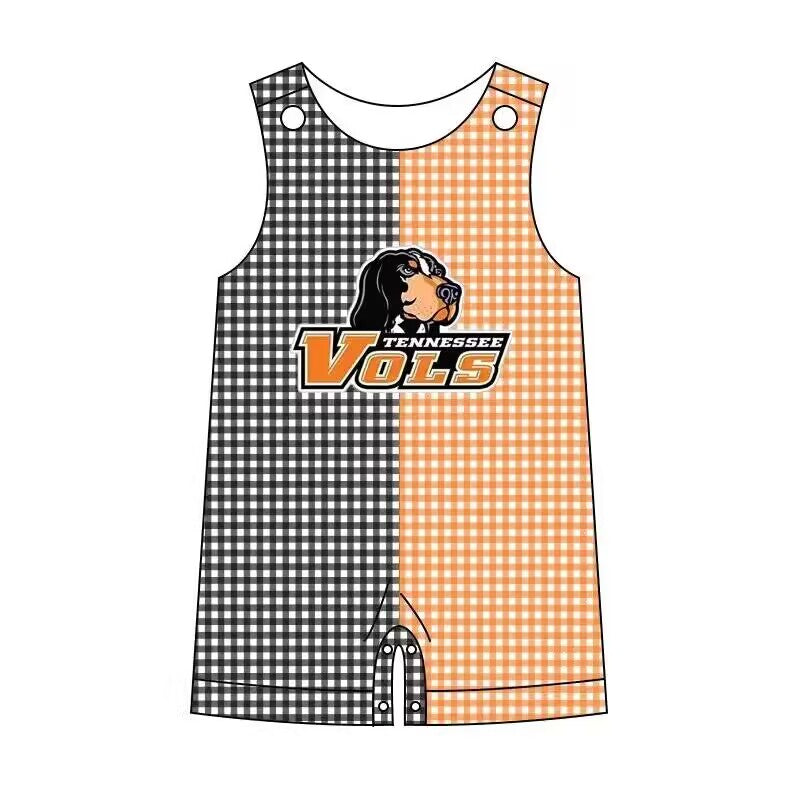 (Custom Design Preorder MOQ 5) Team's VOLE TENNESSEE Print Baby Boys Summer Romper