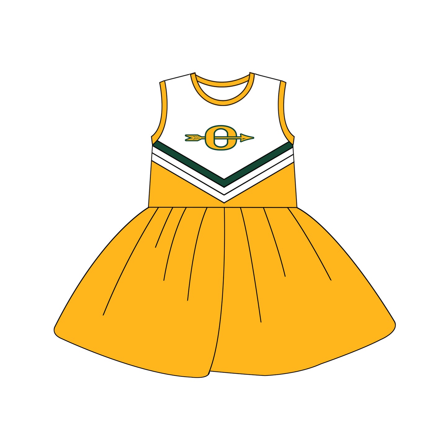 (Custom Design Preorder MOQ 5) Team's Ouachita Print Girls Summer Knee Length Dress