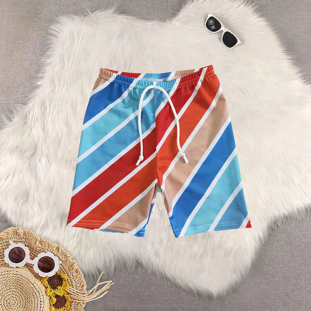 (Promotion)8 Print Boys Summer Swim Trunks Brothers Wear