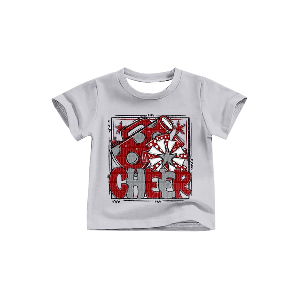 (Custom Design Preorder MOQ 5) D6-29 Cheer Wine Star Top Blue Bell Jeans Girls Clothes Set