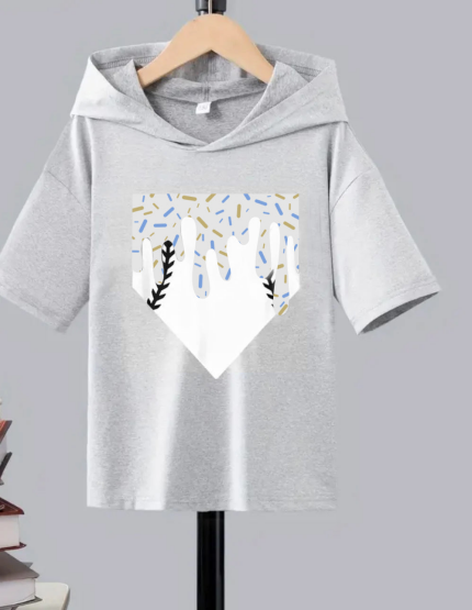 (Custom Design Preorder MOQ 5 Each Item)Team's Baseball Sprinkles Print Hoodie Top Mom and Me Matching Clothes