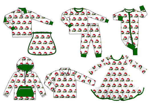 (Custom Design Preorder MOQ 5 Each Item)Team's Eagle Print Sibling Christmas Matching Clothes