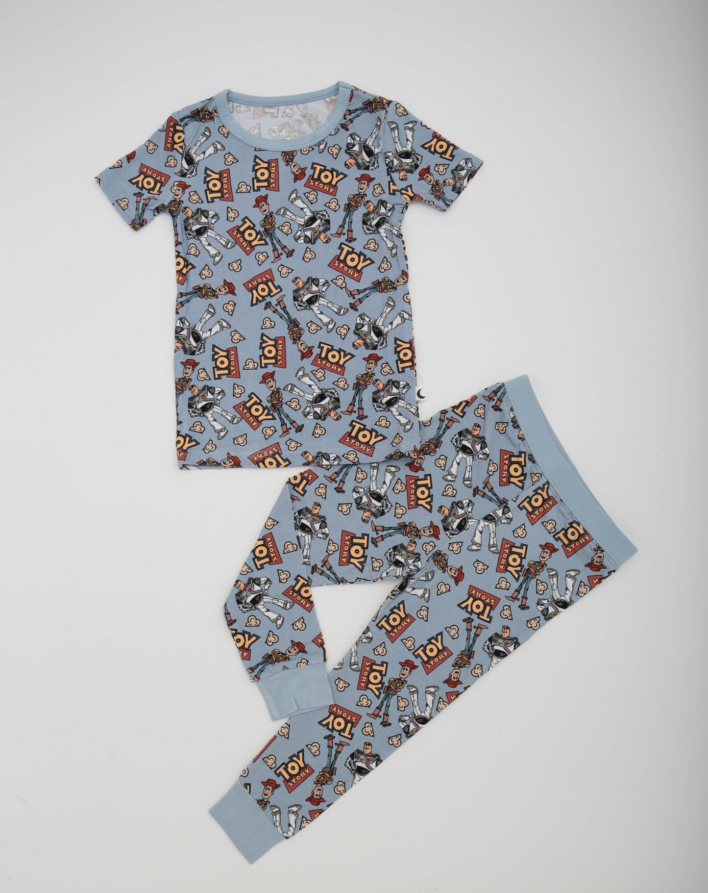 (Custom Design Preorder MOQ 5) Cartoon Toy Print Kids Pajamas Clothes Set