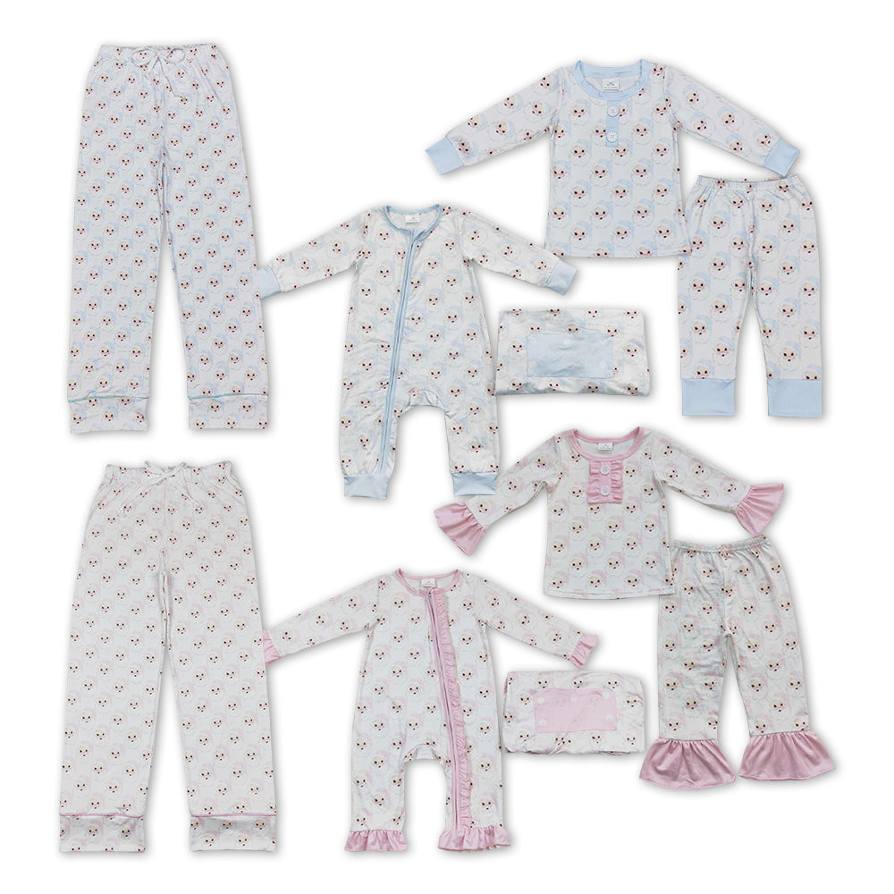 Santa Print Family Christmas Pajamas Matching Clothes