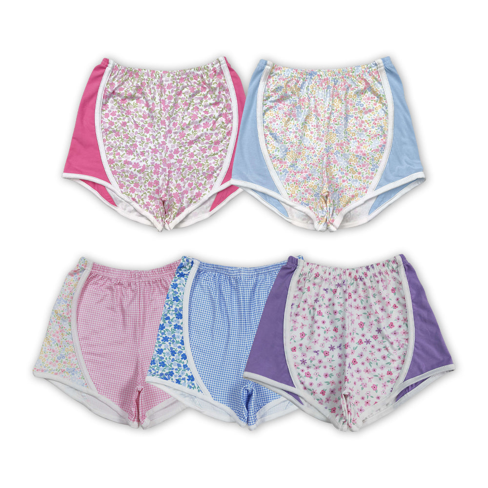 5 Colors Flowers Print Girls Summer Bottom Shorts Sisters Wear
