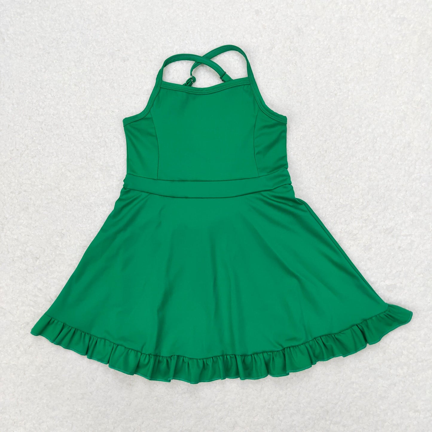 7 Colors Girls Knee Length Shorts 1 Pieces Yoga Dress