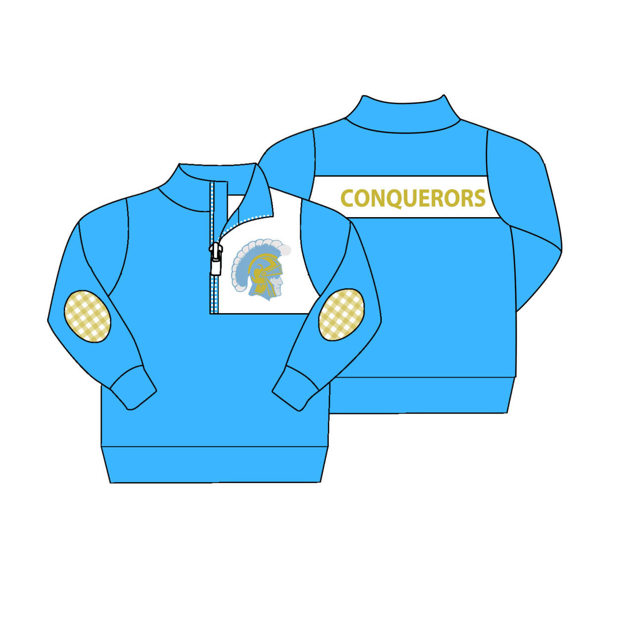 (Custom Design Preorder MOQ 5) Team's CONQUERORS Print Boys Pullover Tee Shirts Top