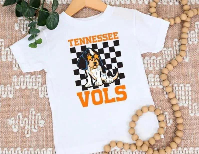 (Custom Design Preorder MOQ 5) Team's TENNESSEE VOLS Print Boys Summer Tee Shirts Top