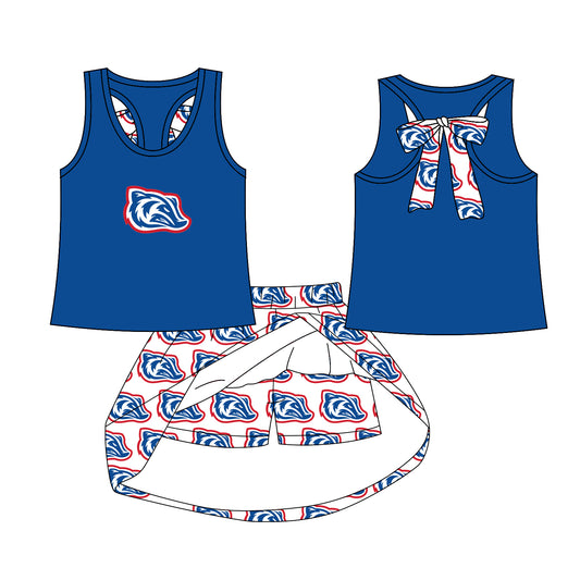 (Custom Design Preorder MOQ 5) Team's Arkadelphia Top Skirts Shorts Girls Summer Clothes Sets