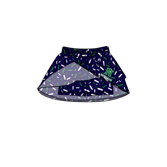 (Custom Design Preorder MOQ 5 Each Item) Team's NEWMAN Sprinkles Print Summer Bottom Skirts Shorts Mom and Me Matching Clothes
