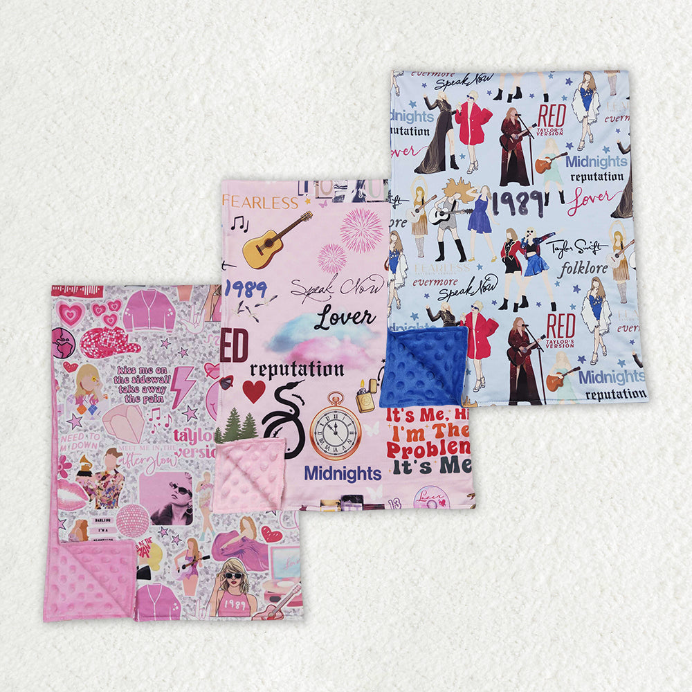3 Colors Singer Swiftie Print Baby Girls Blanket