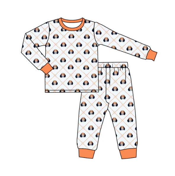 (Custom Design Preorder MOQ 5) Team's TENNESSEE Print Boys Pajamas Clothes Set