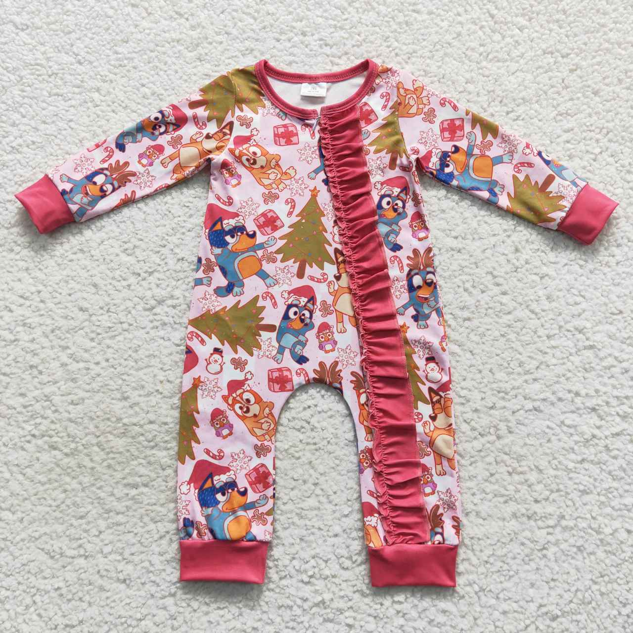 Cartoon Dog Christmas Tree Print Pajamas Family Matching Clothes