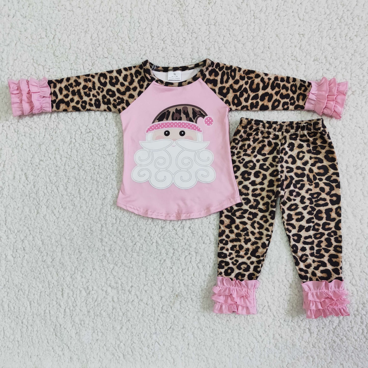 (Promotion)6 A22-12 Christmas Santa Leopard Outfits